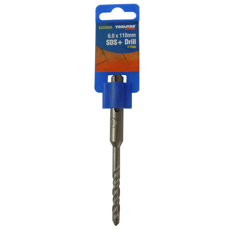 SDS Plus Masonry Drill Bit 6mm x 110mm Hammer Toolpak 